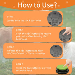RIBOSY dog buttons arranged with the included rubber mat.