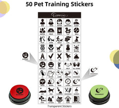 RIBOSY dog buttons with the DIY ideogram stickers for labeling messages.