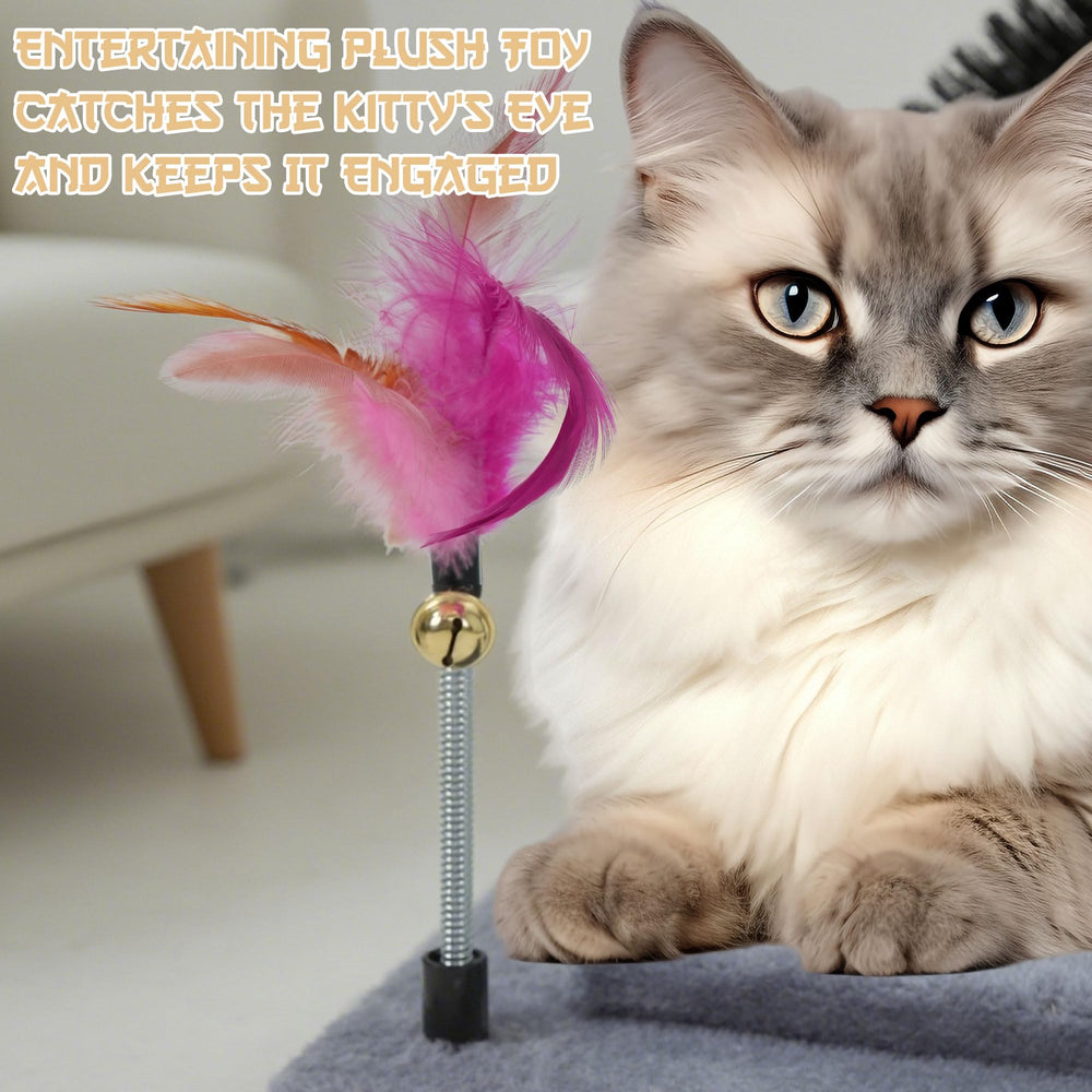 Roypet cat scratching post shown with its assembly components.