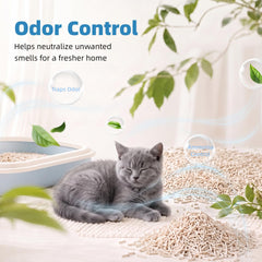 Roypet tofu cat litter forming clumps during scooping.