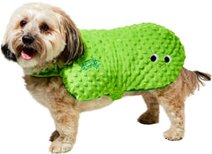 Rubies Pickle Pet Costume close-up showing the belly hook-and-loop closure.