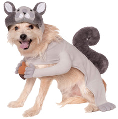 Rubies Squirrel Pet Costume shown as a complete tunic and matching headpiece.