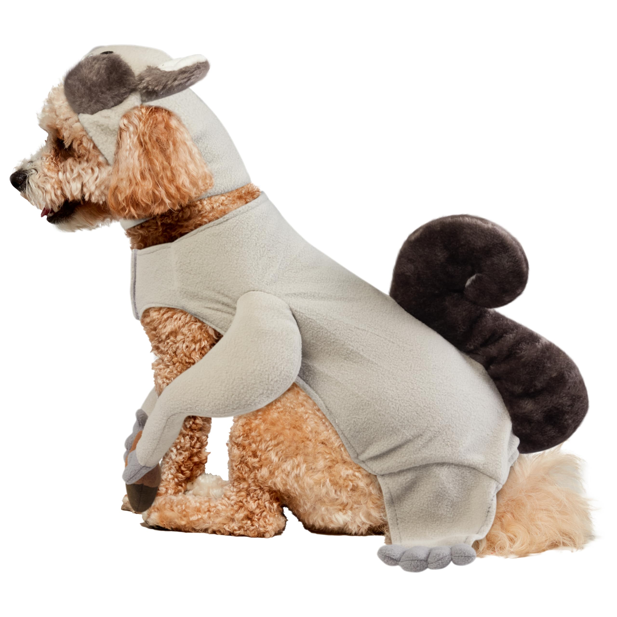 Rubies Squirrel Pet Costume close-up showing the plush tail.