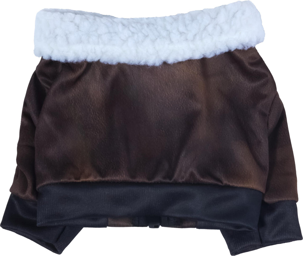Rubies Top Gun pet costume worn by a small dog.