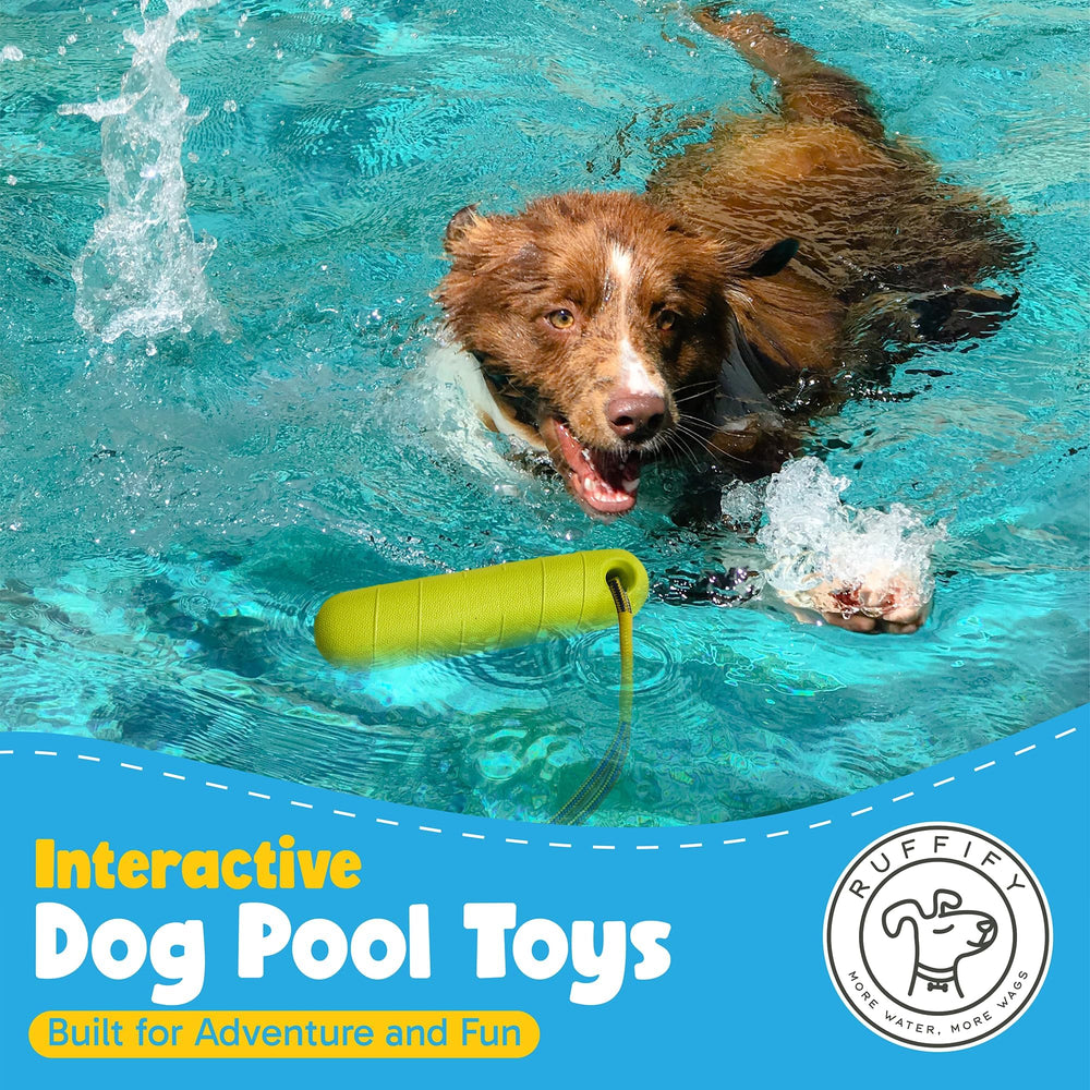 Ruffify Floating Dog Water Toys floating high for water play.