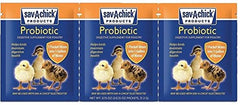 Sav-A-Chick electrolyte and vitamin supplement packet shown in a close-up view.