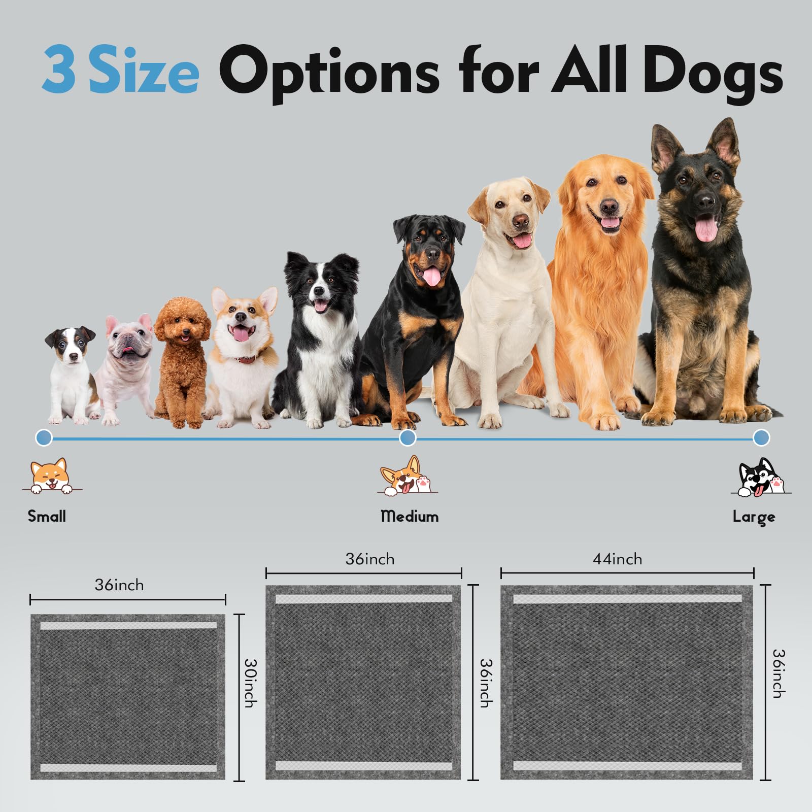 SCLOSE charcoal dog pee pads shown as a 30-count pack.
