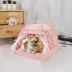 Selena cat and dog tent bed waterproof, non-slip bottom view.