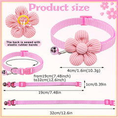 Senniea floral pet bows shown close up to display their flower design.