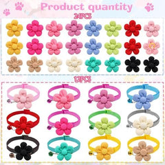 Senniea flower pet collar shown in a close detail view.