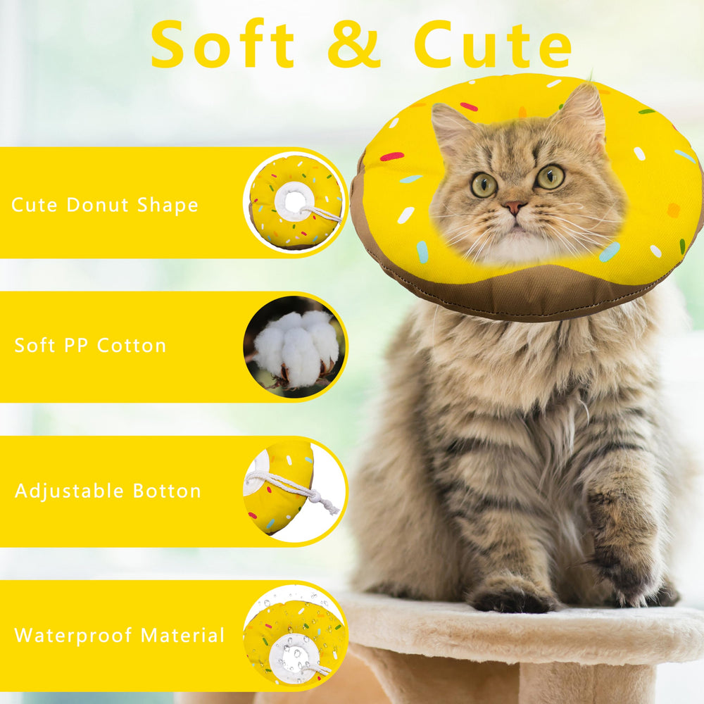 Seyezo Cat Cone Collar worn by a cat during recovery.