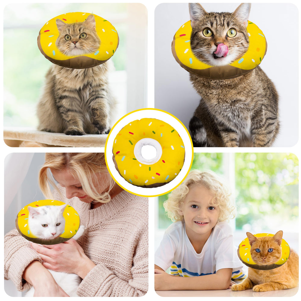 Seyezo Cat Cone Collar shown from the side to display its open shape.
