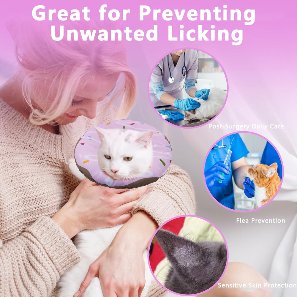 Seyezo Cat Recovery Cone worn by a cat resting its head.