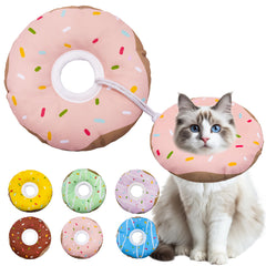 Seyezo cat recovery cone shown from the front in pink.