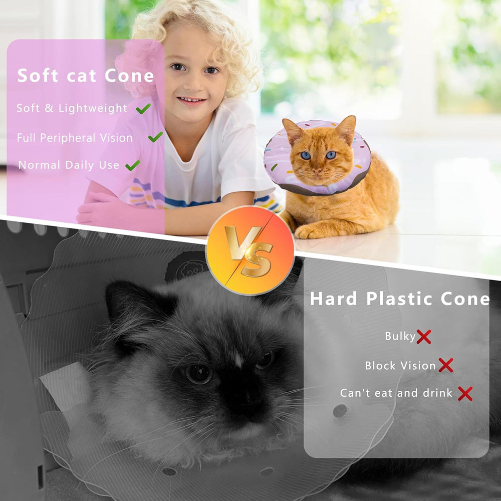 Seyezo Cat Recovery Cone shown from the side to display its rounded profile.