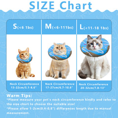 Seyezo cat recovery cone displayed from the side to show its soft donut shape.