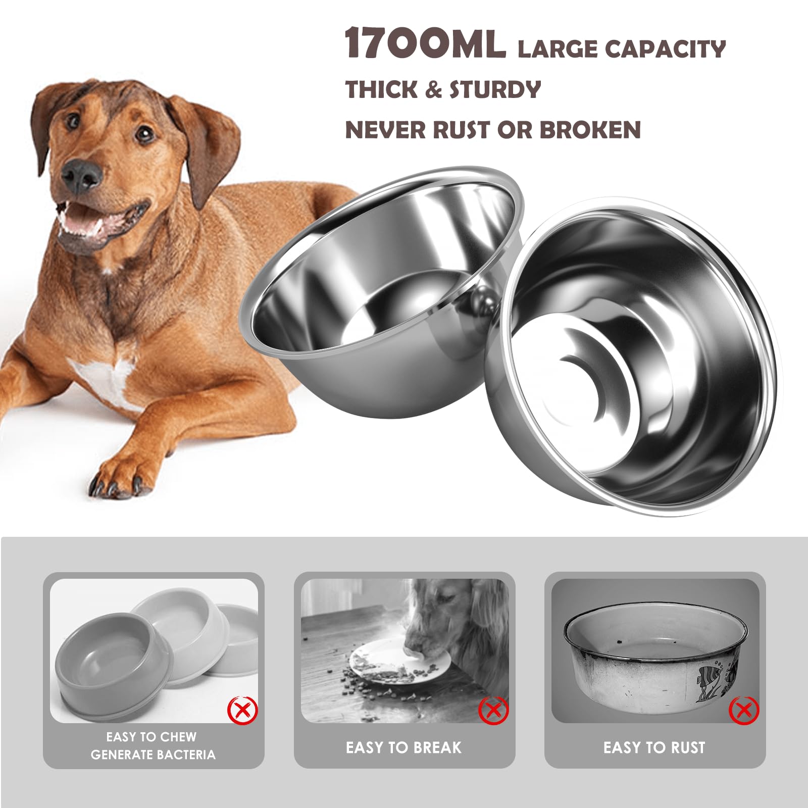 SHAINFUN Elevated Dog Bowls stand detail showing its wooden-and-metal design.