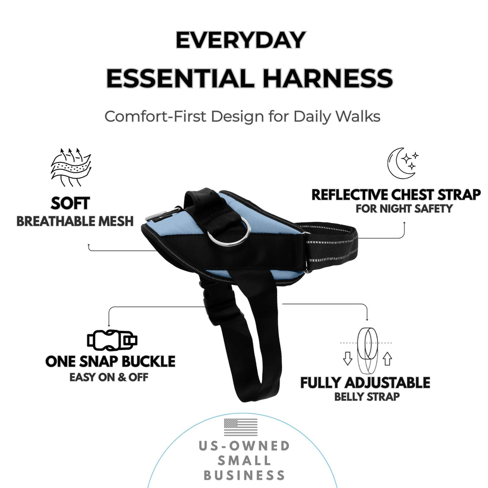 SHAWNCO Essential Dog Harness showing its soft mesh underside.