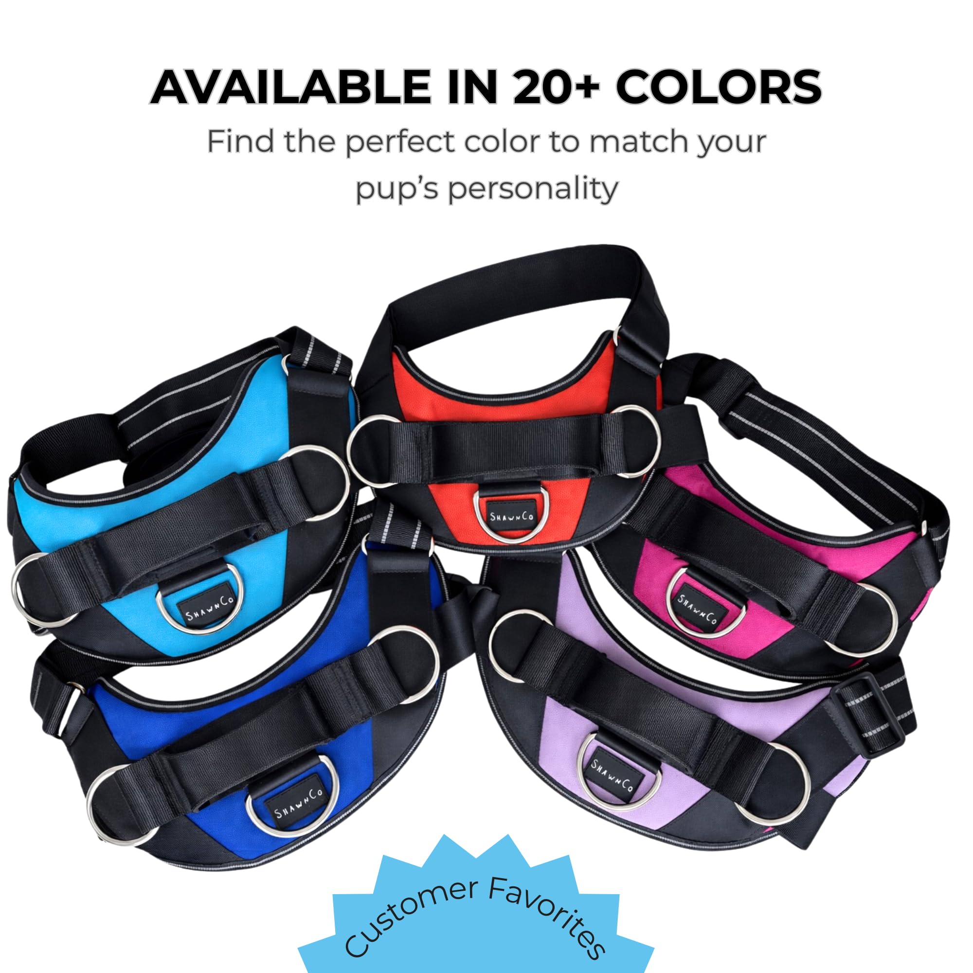 SHAWNCO Essential Dog Harness detail showing the nylon handle.