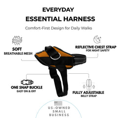 SHAWNCO Essential Dog Harness shown from the rear.