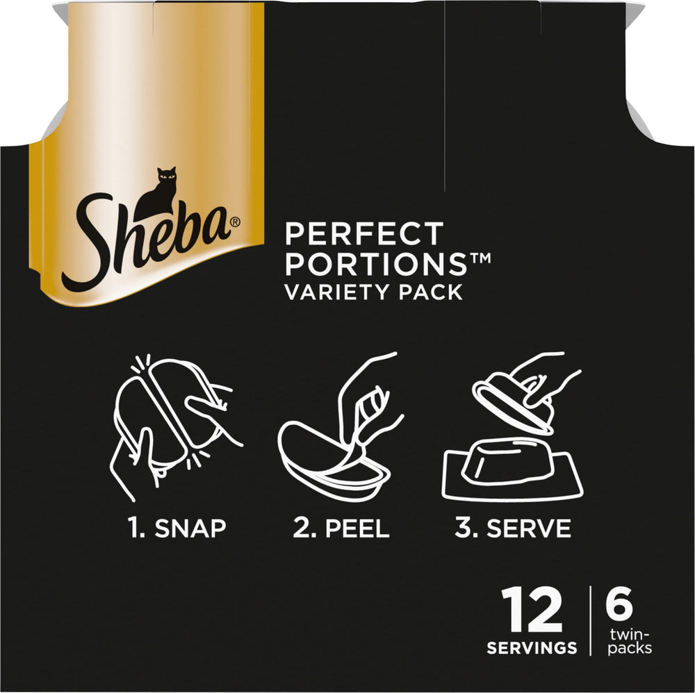 Sheba Perfect Portions cat food Signature Tuna Entree shown as a flavor focus.