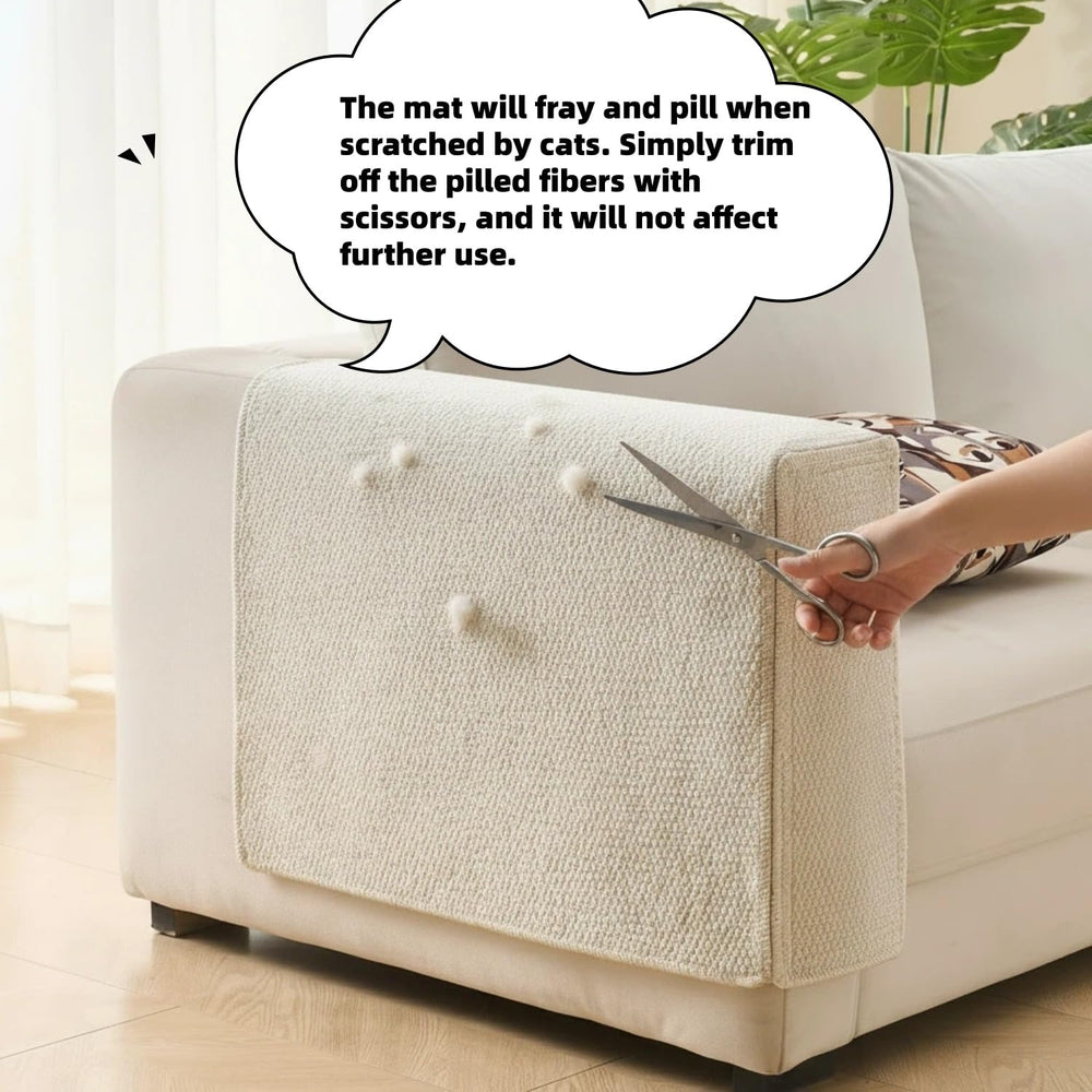 SHENGOCASE Cat Scratch Pad shown from a side angle on a couch arm.
