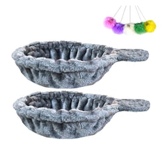 SHENGOCASE cat tree hammock pair shown together as replacement basket loungers.