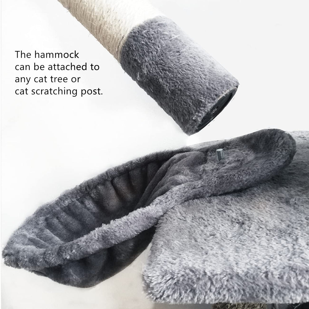 SHENGOCASE cat tree hammock detail showing the metal support frame.