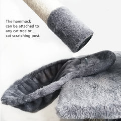 SHENGOCASE cat tree hammock detail showing the metal support frame.