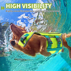 Sheripet dog life jacket showing its two side pockets.