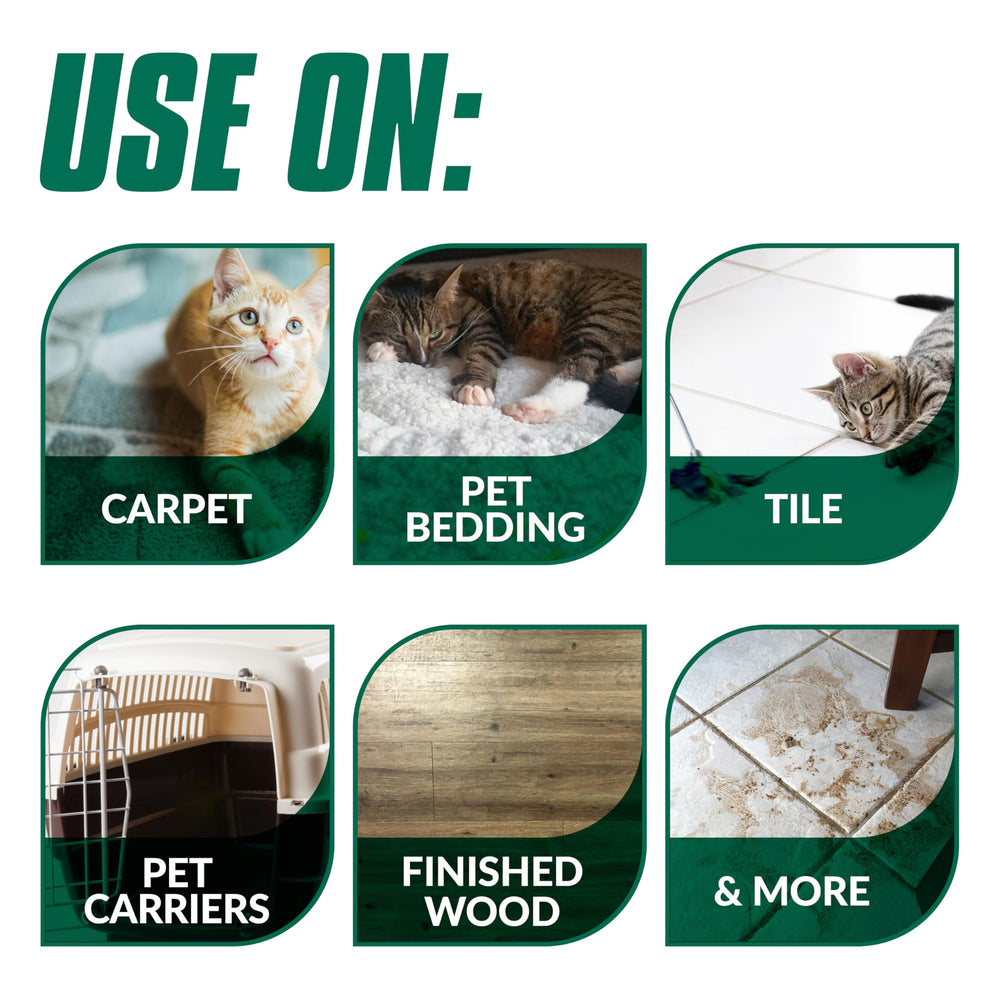 Simple Green Cat Stain & Odor Remover label with its cat stain and odor use.