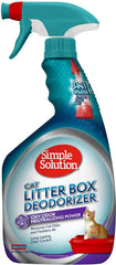 Simple Solution Cat Litter Deodorizer bottle shown from the front.