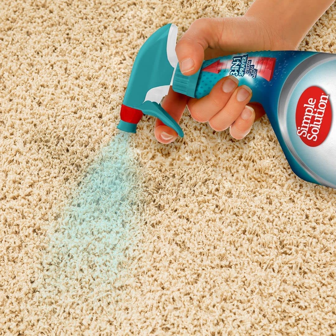 Simple Solution Cat Litter Deodorizer shown using its mist setting.