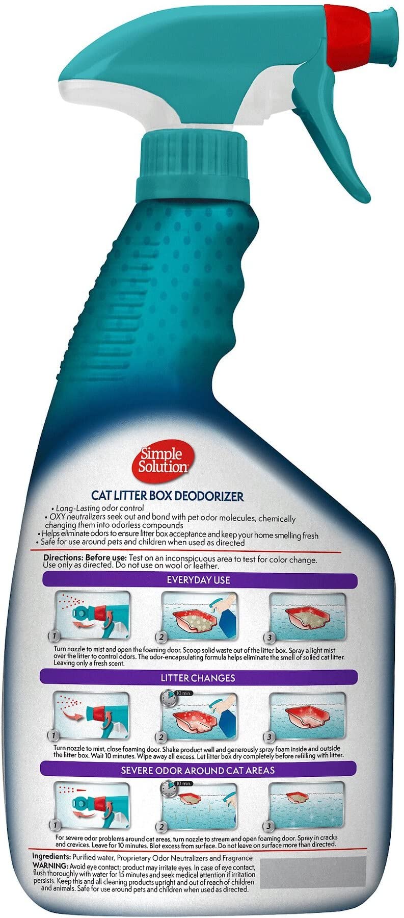Simple Solution Cat Litter Deodorizer nozzle shown in close-up.