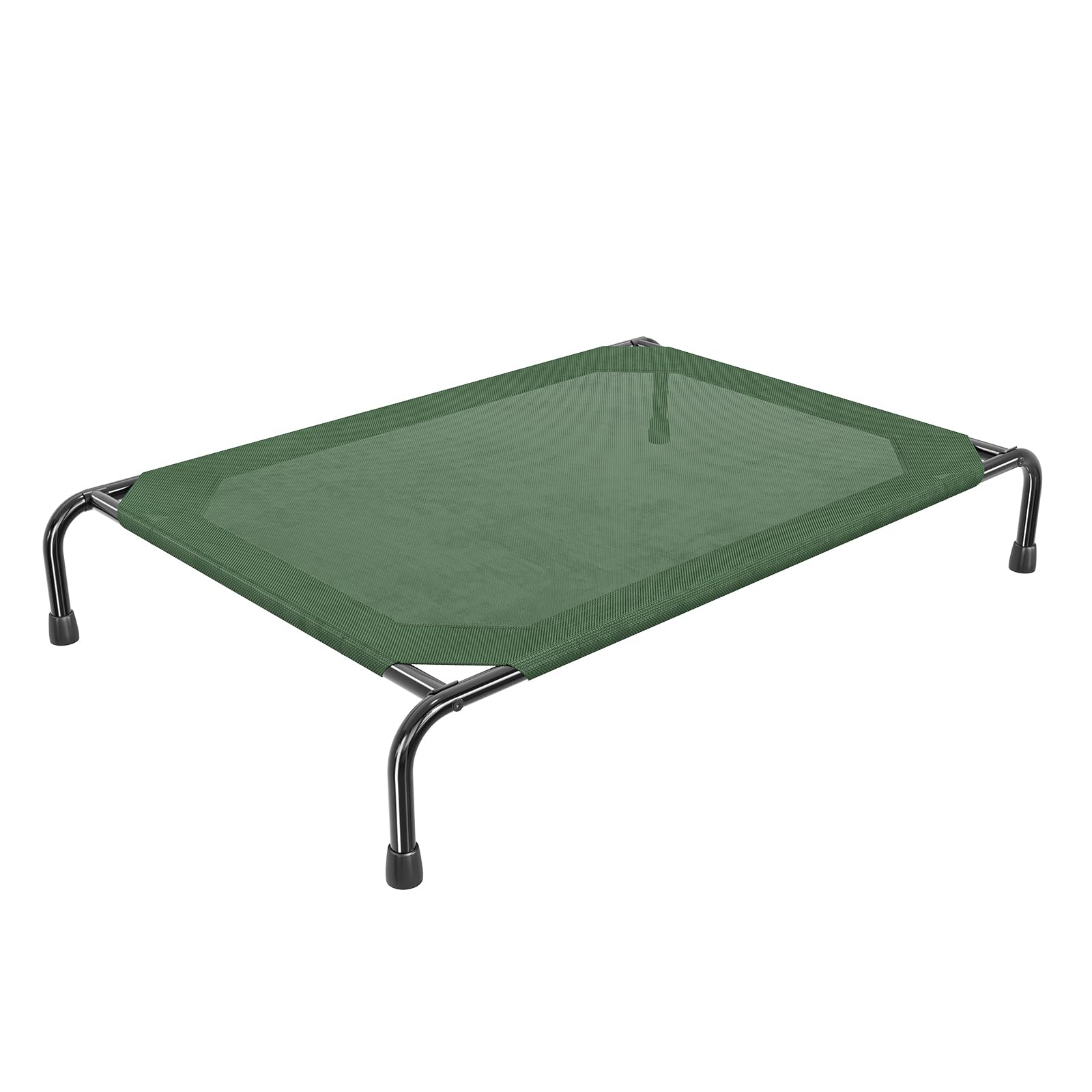 Simple Trending elevated dog bed shown from the front in green.