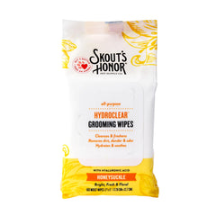 SKOUT'S HONOR HydroClear Grooming Wipes shown from the front.