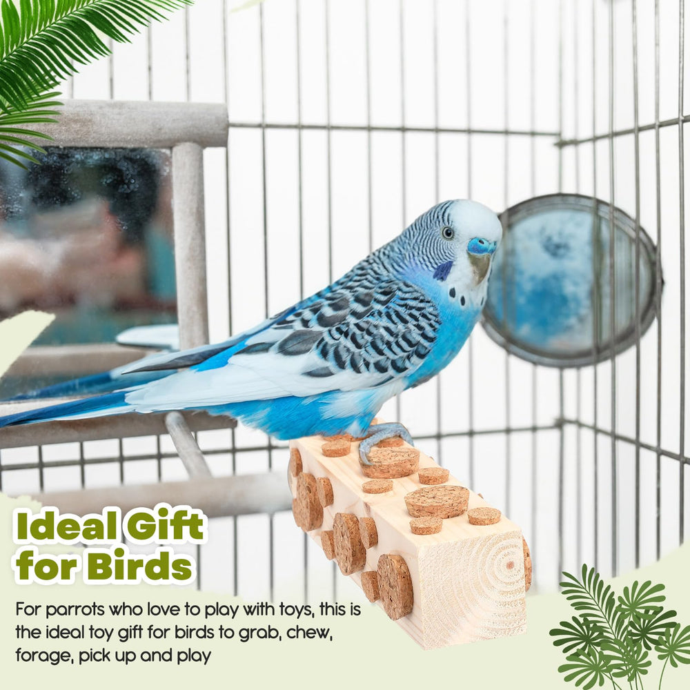 Skyygemm Bird Foraging Toy shown to convey its compact shape.