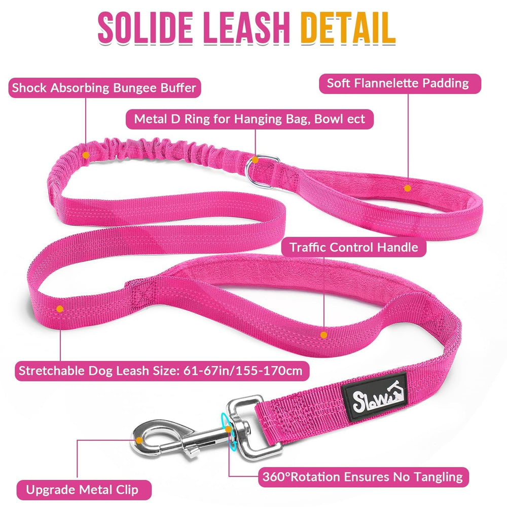 SlowTon dog leash with its two padded handles.