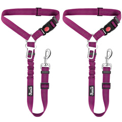 SlowTon Dog Seat Belt two-piece set shown together.