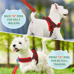 SlowTon small dog harness close-up showing the fleece padding.