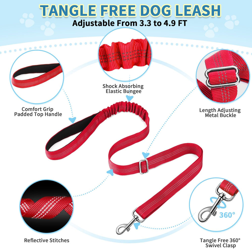 SlowTon small dog harness detail showing reflective stitching.