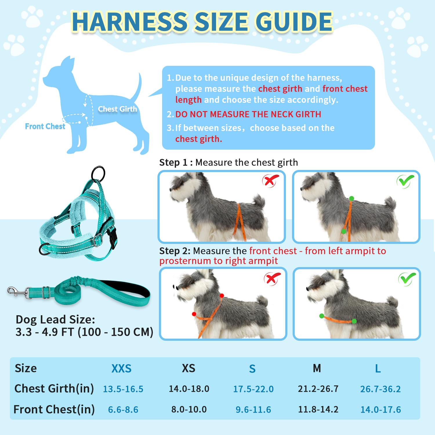 SlowTon small dog harness back O ring for leash attachment.