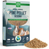 Small Pet Select Pine Pellet Bedding shown from the front with its package.