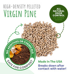 Small Pet Select Pine Pellet Bedding arranged as bedding in a small-pet habitat.