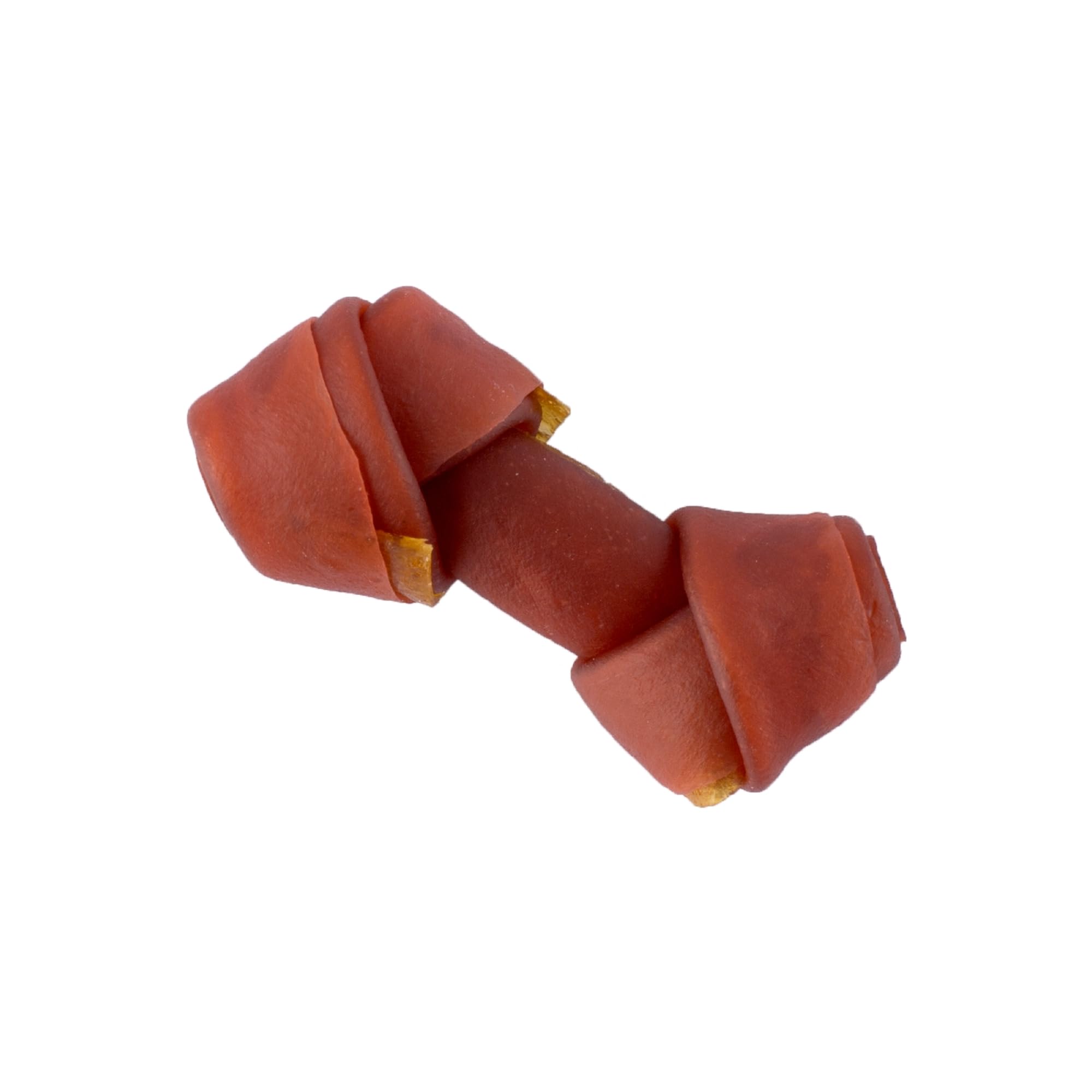 SmartBones Mini Bones dog treat showing its beef and vegetable outside with chicken inside.