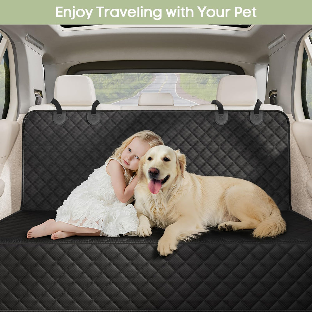 Smatto Back Seat Cover for Dogs shown from the underside with its non-slip backing.