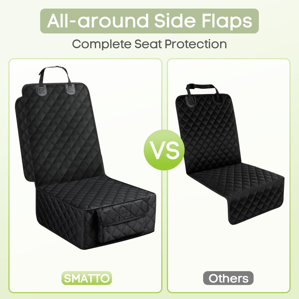 Smatto dog car seat cover showing the side flaps.
