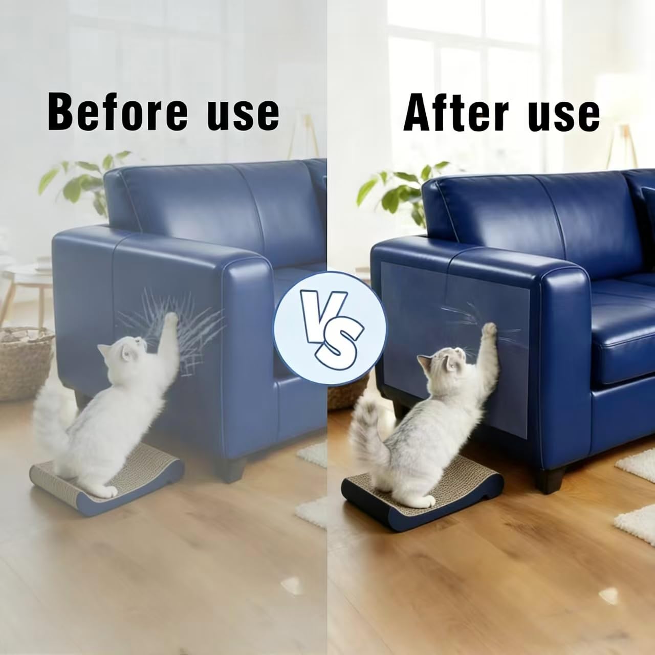 Smerdu Cat Scratch Furniture Protector showing its self-adhesive backing.