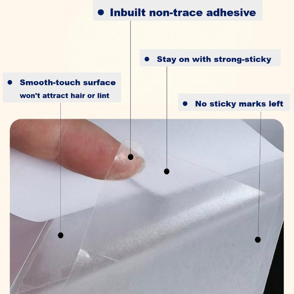 Smerdu Cat Scratch Furniture Protector applied to a sofa corner.
