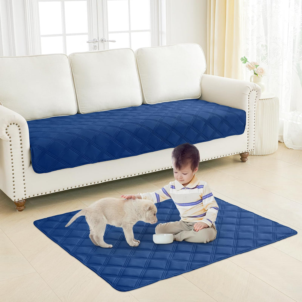 Smiry reversible dog bed cover folded for carrying.